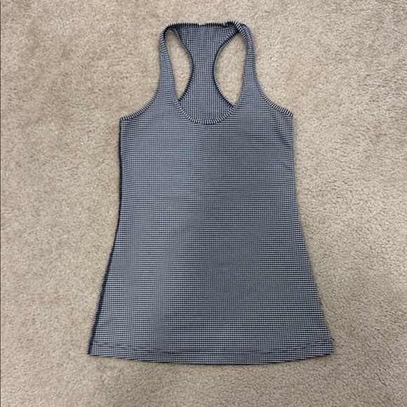 lululemon athletica Tops - Lululemon Athletica Black and White Patterned Tank Top